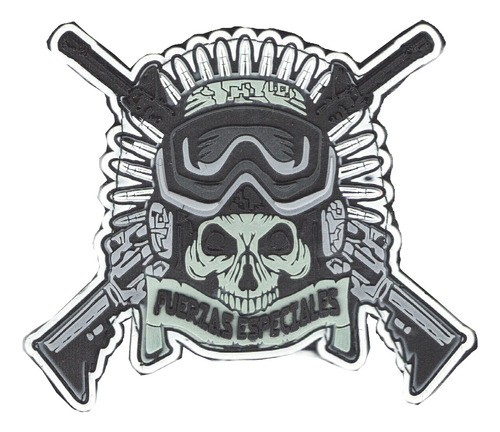 Parche Militar Tactico Calavera Fuerzas Especiales Airsoft