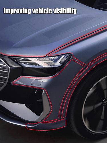10 Pegatinas Reflectantes Para Coche, Líneas De Bricolaje, D