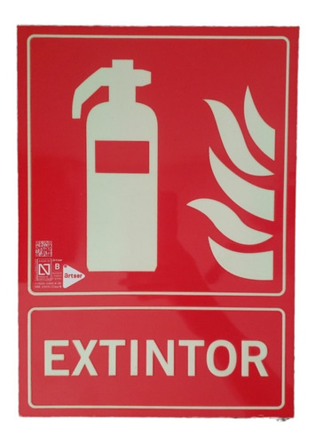 Promo - 2 Carteles De Extintor Fotoluminiscentes 21 X 30 Cm