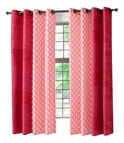 Cortina Combinada Decoração 2,00x1,80cm Cor Diversas