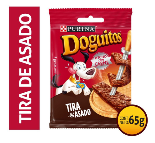 Snack Purina Doguitos Tira De Asado 65g