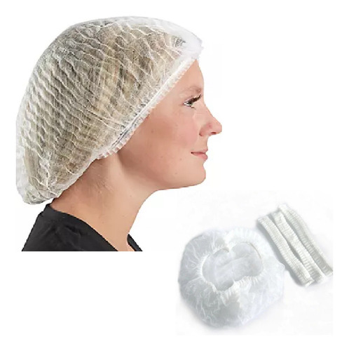 Cofia Gorro Desechable Plisado Paquete Con 100 Piezas