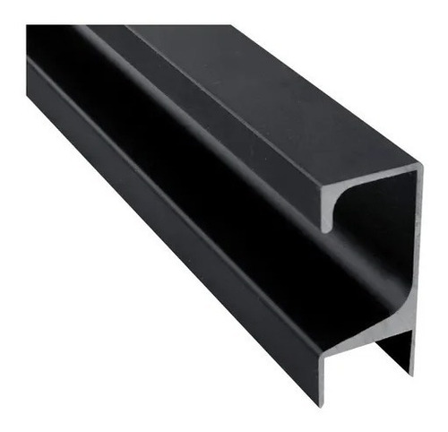 Perfil Tirador G Aluminio Pintado De Negro  2.6mts.