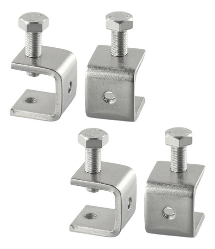 4x Abrazadera C Clip De Soporte Fijo, Acero Inoxidable,