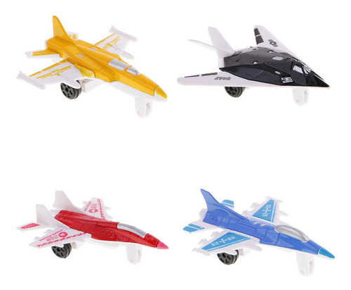 4 Piezas De Aviones De Juguete De Fundición A Para Niños,