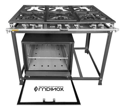 Fogão Com Forno De 120 Litros Grelha 30x30 + Cor Preto Não Há
