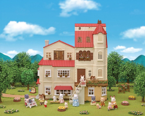 Sylvanian Families Casa 3 Pisos Ascensor + Muebles + Figura