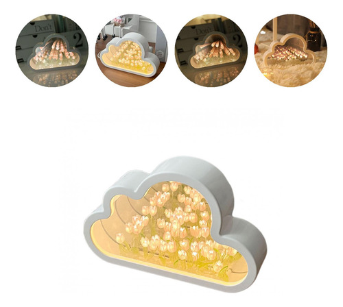 Tulipán Nit Lit Handfted Cloud Tulip Mirror Nit List