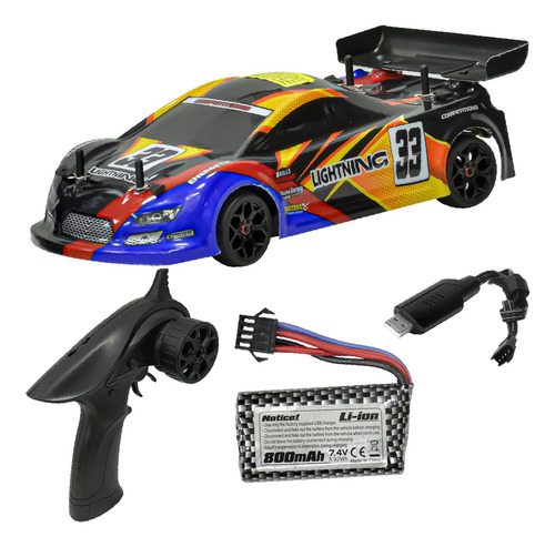 1:18 Race Car Rc Car, Control 4wd Deportiva A Escala 1:18