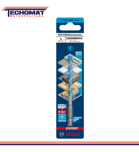 Mecha Hexagonal Multiconstruccion 6 X 60 X 100mm 777 Bosch