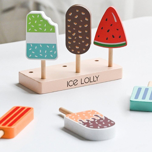 Juguete De Helado De Madera, Juguete De Simulación Con