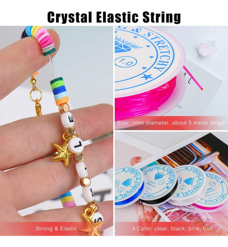 A 4000 Pcs Kit De Cuentas Arcilla Diy Joyería Pulseras