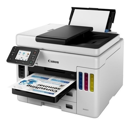 Impresora a color multifunción Canon Maxify GX7010 con wifi blanca