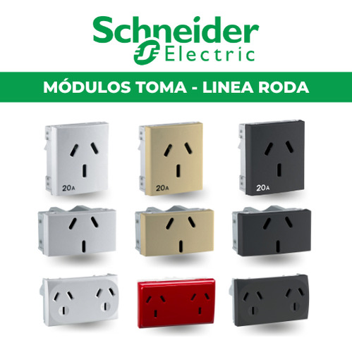 Modulo Toma Corriente 10a 220v Roda Pack X 15 Unidades Marfil