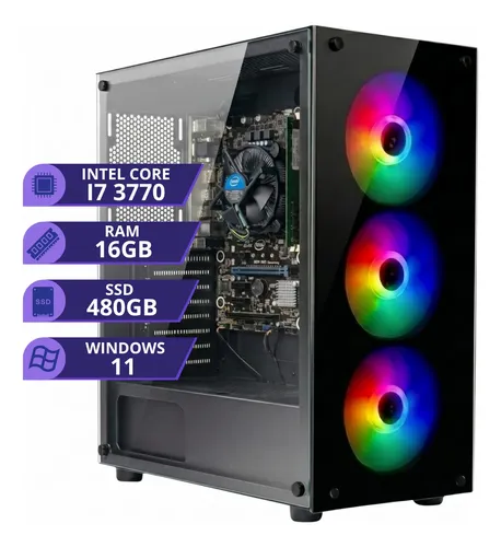 Pc Gamer Cpu Intel I7 3.4ghz Ssd 480gb Memoria Ram 16gb 500w