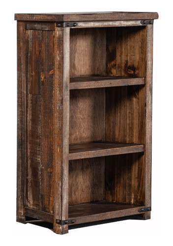 Libreros Vintage 121 Cm Alto Madera Solida, C/ Metal