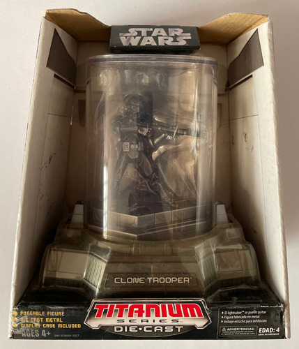 Clone Trooper Star Wars Titanium Series Die Cast Hasbro 2006 (Usado)
