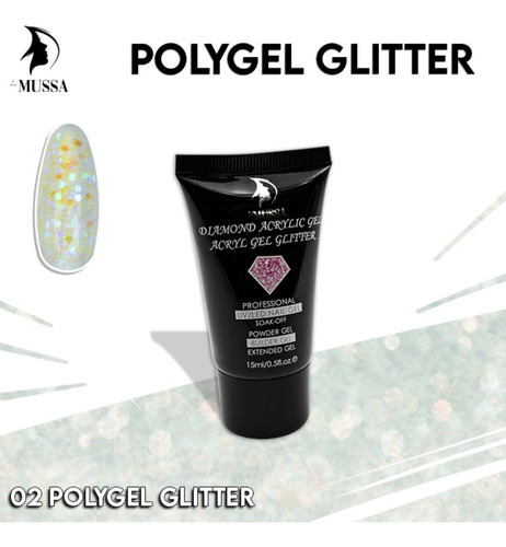 Acrigel O Polygel Mussa Glitter, Neón O Térmico. Color Glitter Confetti 02