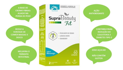 Suplemento en comprimidos Supra Nutri Vitaminas sabor morango x 100g