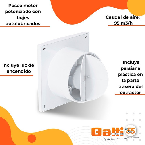 Extractor De Aire Baño 4 (10 Cm) C/ Pers. Motor Potenciado
