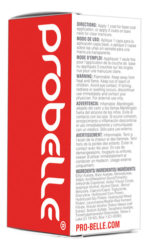 Base Coat Hidratante Hydrating X15ml Probelle
