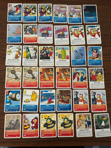 Lote Tajetas Topps - Club Penguin Card Jitsu - 36 (Usado)