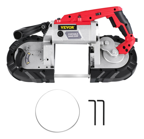 Sierra Banda Portátil Vevor Corte 5 Pul 110v 10a Profesional Rojo 60 Hz