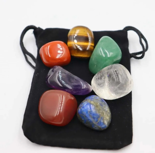 Set De Piedras 7 Chakras, Reiki, Meditacion Estuche Regalo