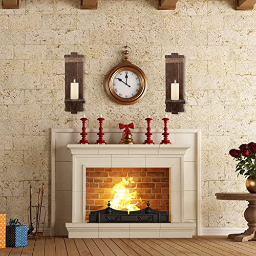 2 Piezas De Faroles De Pared Rústicos Para Velas - Portavela