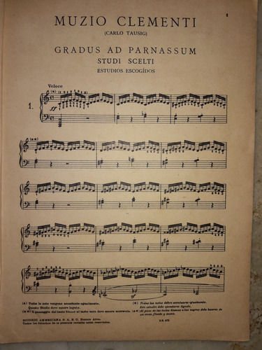 Metodo P/piano, Clementi,gradus Ad Parnassum,taussig (Usado)
