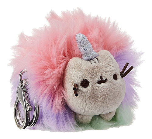 Gund Pusheen Rainbow Unicorn Cat Plush Pom Deluxe Llavero  4