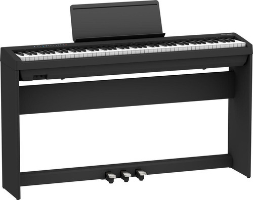 Piano Digital Roland Fp 30x Bk 88 Teclas + Estante + Pedais 110V/220V