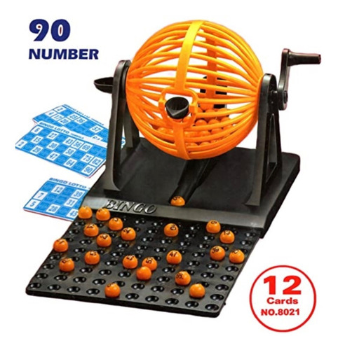 Bingo Lotto Pequeño 90 Números + 12 Cartones