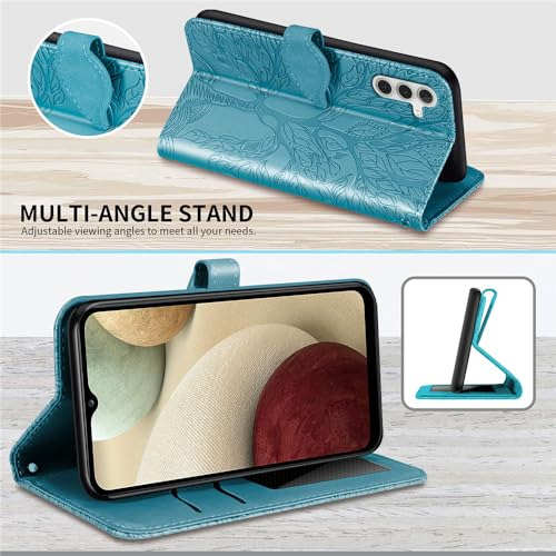 Funda Cartera Para Galaxy S23 Fe R-azul 6.4 PuLG Piel Sintet