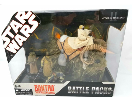 Star Wars Bantha W/ Tusken Raiders Battle Pack Ep 2 Aotc