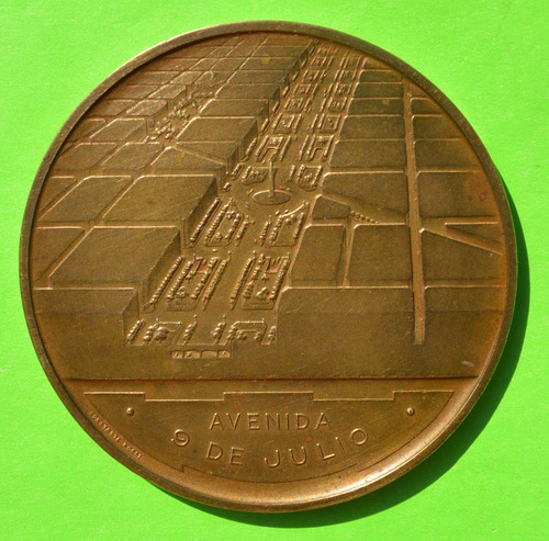 Antigua Medalla Inauguración Avenida 9 De Julio 1937