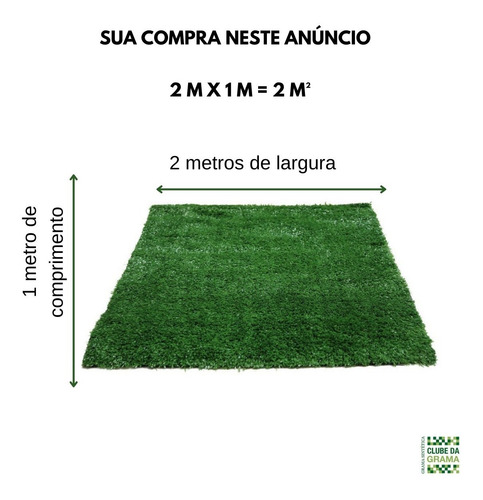 Imagem 5 de 10 de Tapete De Grama Sintética Verde 12mm - 2 X 1- 2 M2