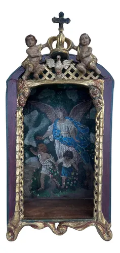 comprar Oratório Barroco Madeira Ouro Feito A Mão Arte Sacra 68cm