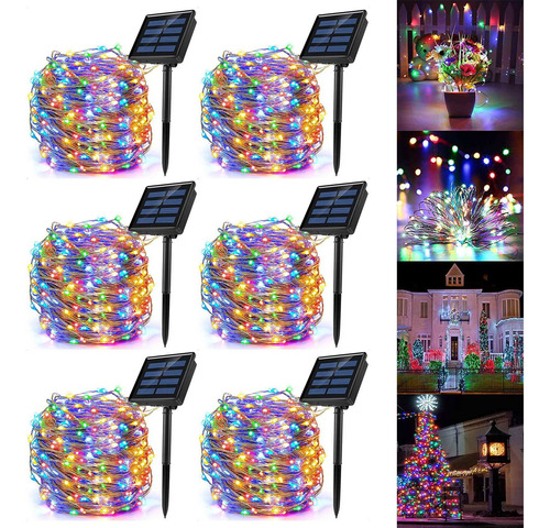 6x20m Luces De Cadena De 200 Led Para Fiestas De Navidad