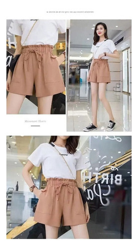 Pantalones Cortos De Moda Elásticos Cómodos Para Mujer