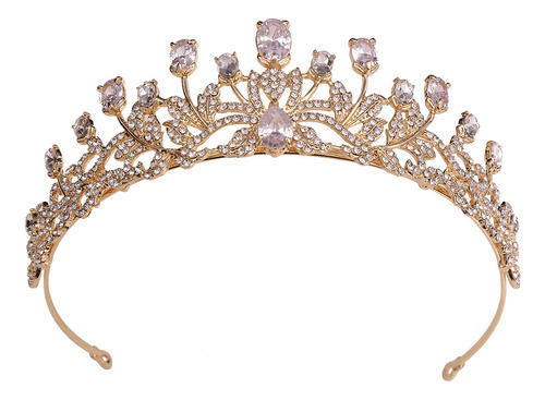 Hermosa Tiara De Cristal Con Corona De Princesa Nupcial