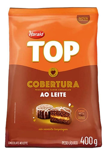 Cobertura Fracionada Top Ao Leite Gotas 400g Harald