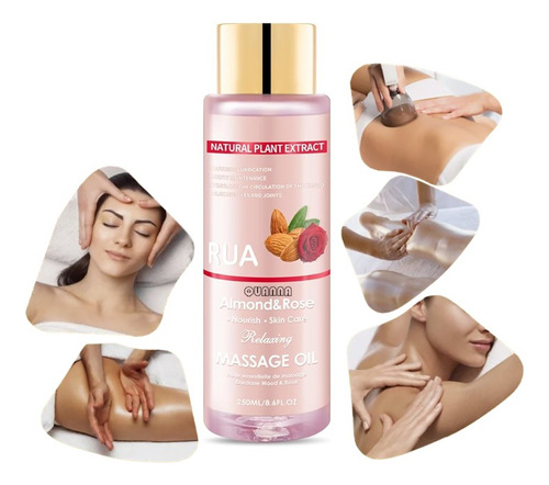 Aceite Facial Masaje Corporal Para Relajación Almendras Rosa