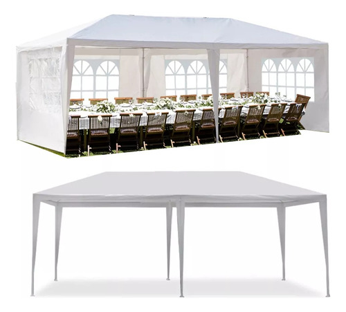 Toldo Carpa Reforzado 3x6 Metros Stanew Blanco Eventos 6x3