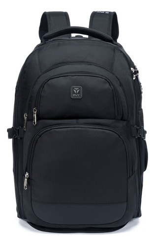 Mochila Executiva De Rodinhas Reforçada Notebook Trabalho Cor Preto Desenho Do Tecido Liso
