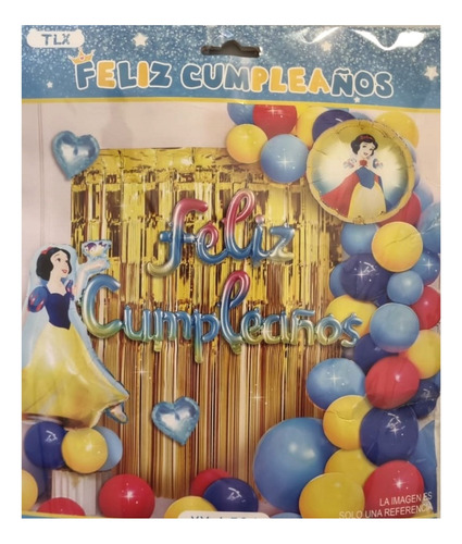 Combo Globos Kit Feliz Cumpleaños Decoracion Fiesta Tematica