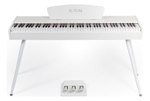 Teclado Aureal S195 Piano Digital 88 Teclas Pesadas Touch Wh Color Blanco