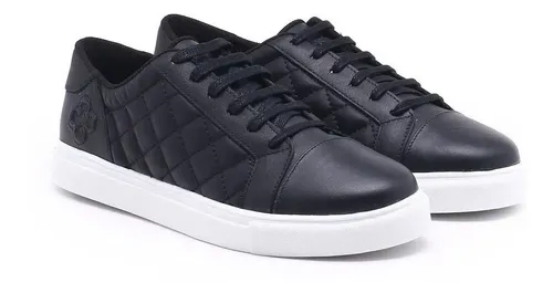 Tenis couro preto capodarte cheap