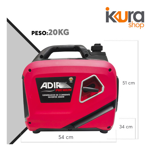 Generador De Corriente Inverter Silencioso 2000w Adir 12643