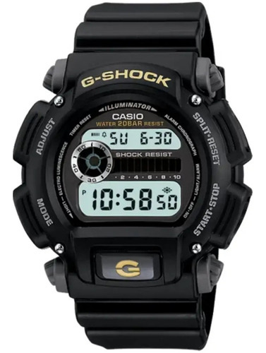 Reloj Casio G-shock Dw-9052-1b Hombre Ts Color De La Correa Negro Color Del Bisel Negro Color Del Fondo Negro